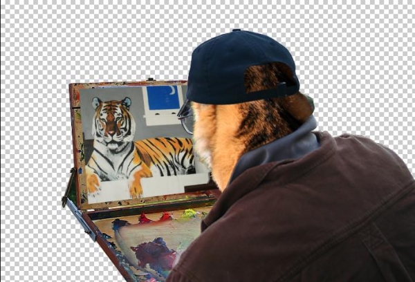 Creation of Tiger Art: Step 7